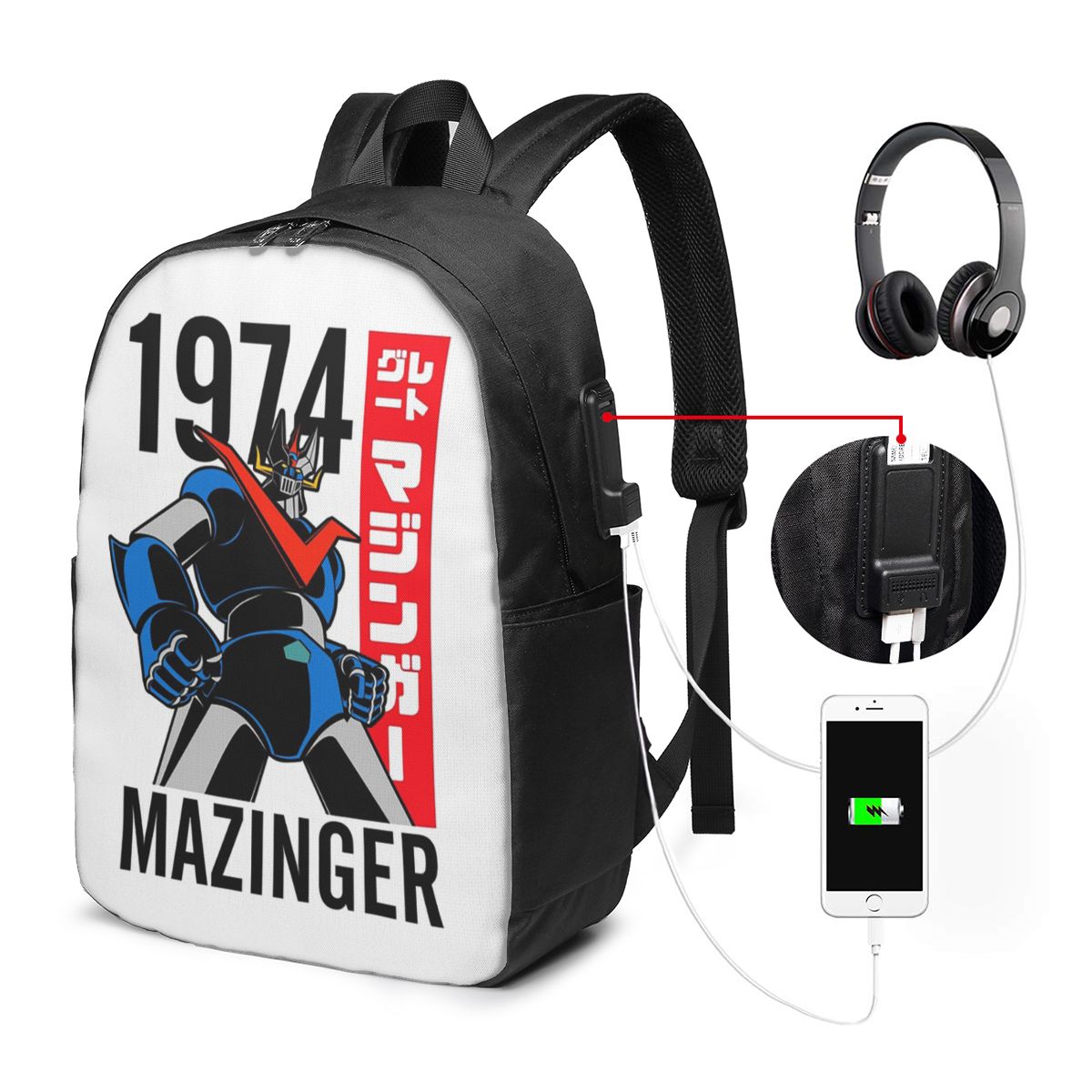 Backpacks - マジンガー Z マッドロボット グレンダイザー アニメ マンガ
