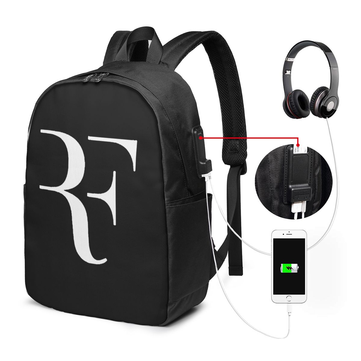 Backpacks - ロジャー・フェデラー バックパック トラベルノートブックバッグ コンピューター 大学生 スクールバッグ