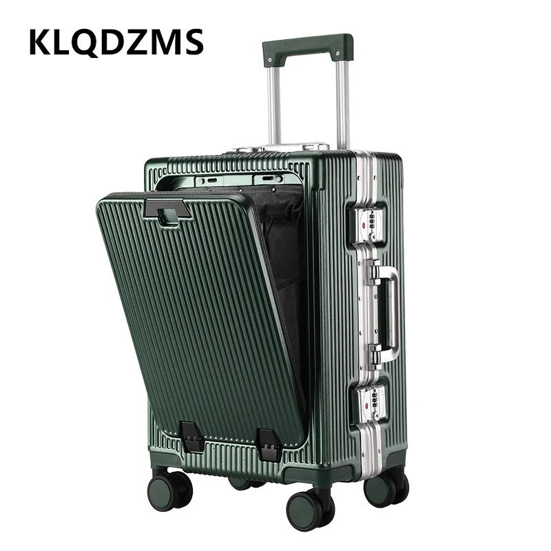 Front Opening Laptop Luggage 24 Inch - KLQDZMS 20インチ/24インチ トラベルバッグ ラップトップ収納可能 フロントオープン ボーディングケース