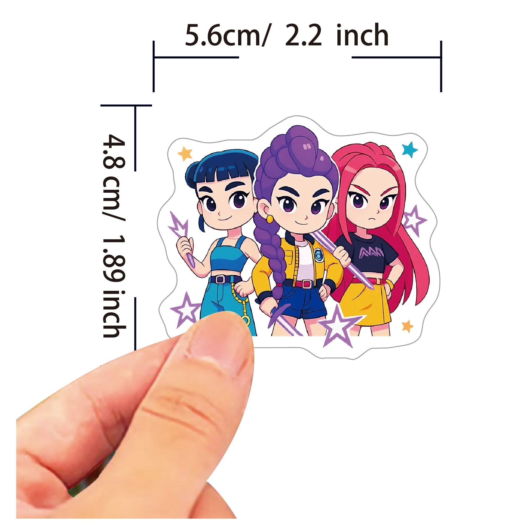 60個入り アニメの女の子（ルミ、ミラ、ゾイ）のステッカー。 - Luggage のレビューと価格