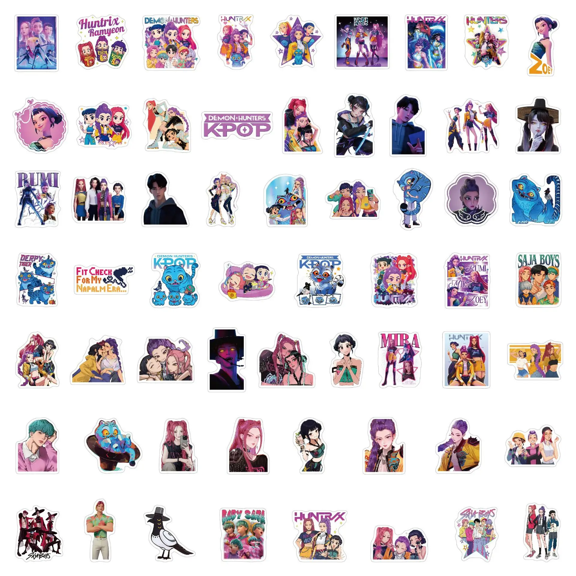 60個入り アニメの女の子（ルミ、ミラ、ゾイ）のステッカー。 - Luggage のレビューと価格
