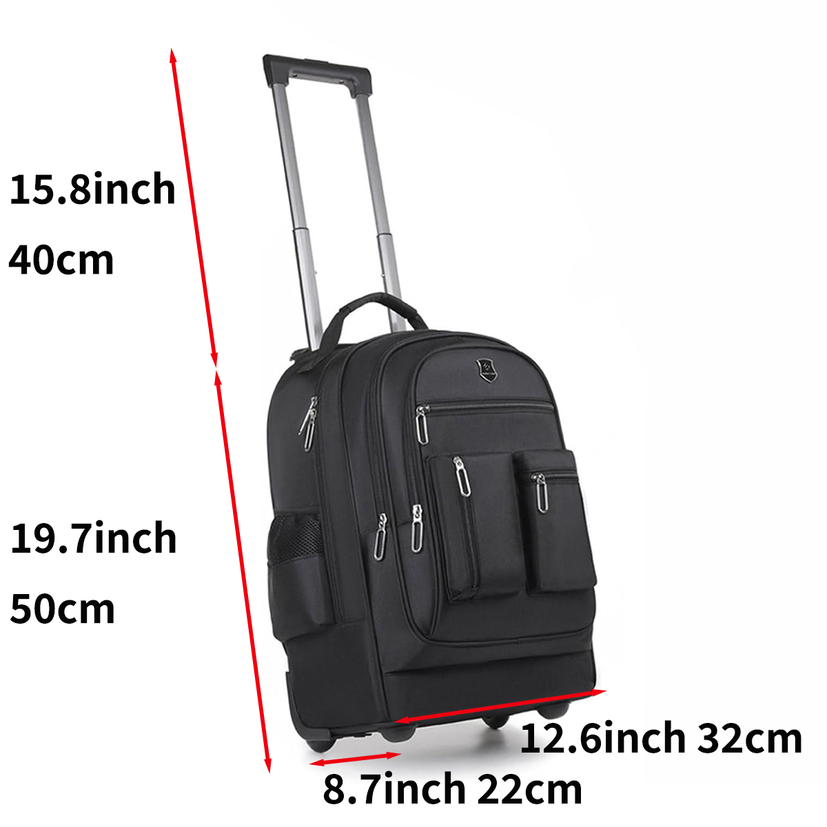 キャスター付きバックパック、20インチのノートパソコン用バッ - Foldable Rolling Luggage Bag のレビューと価格