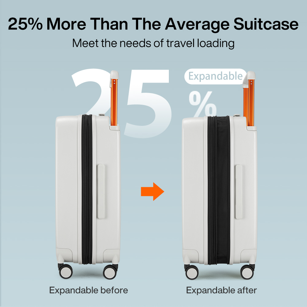 Mixi 拡張可能な機内持ち込み荷物軽量大容量ワイドハンドル - Foldable Rolling Luggage Bag のレビューと価格