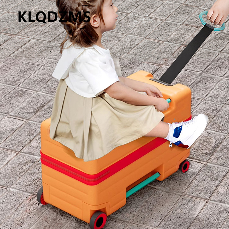 KLQDZMS 座って乗れる荷物入れ ABS + PC ボー - Spinner Wheel Rolling Suitcase 20 Inch のレビューと価格