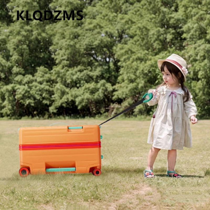 KLQDZMS 座って乗れる荷物入れ ABS + PC ボー - Spinner Wheel Rolling Suitcase 20 Inch のレビューと価格