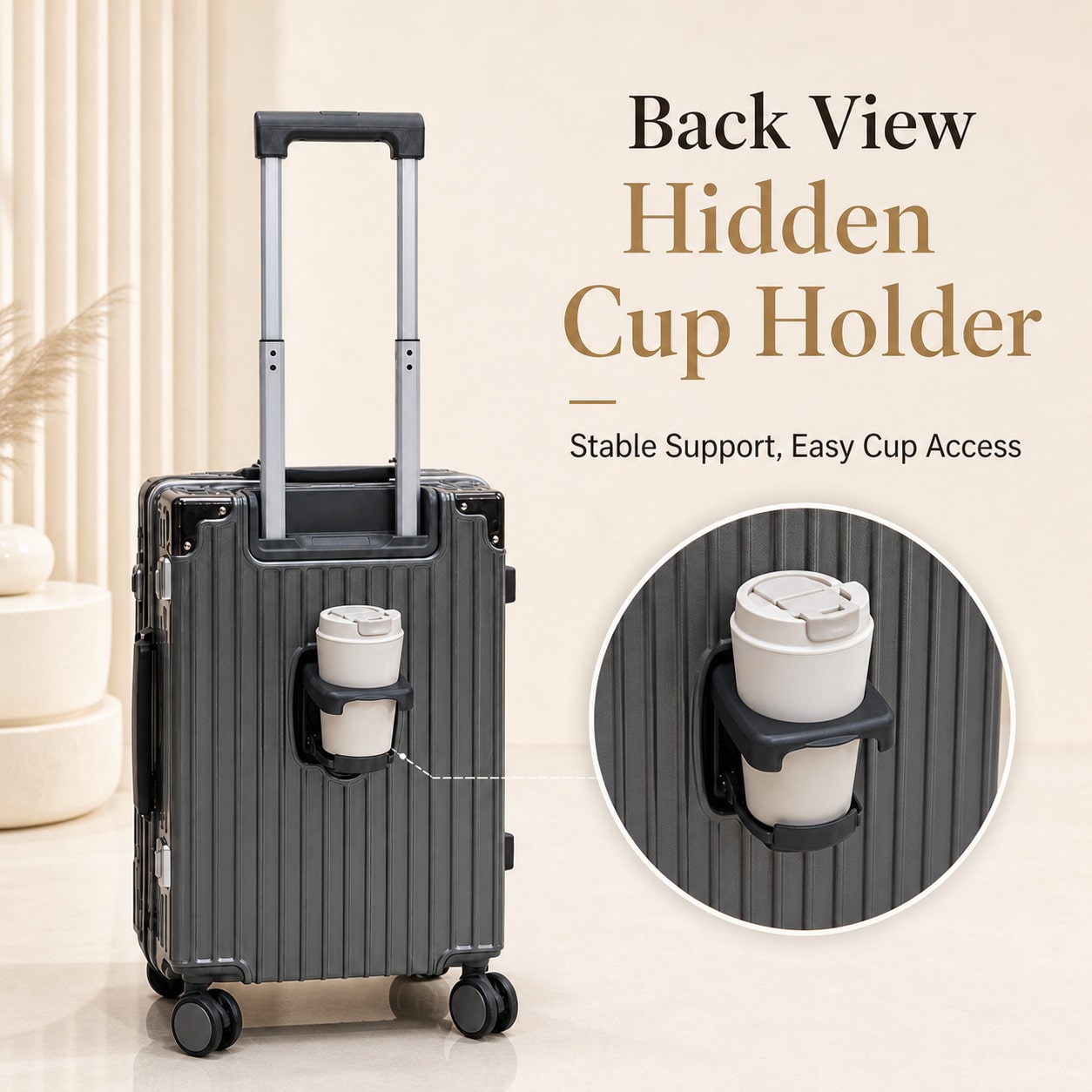20インチの機内持ち込み可能なスーツケース。PC製のハードシ - Aluminum Frame Carry On Luggage のレビューと価格