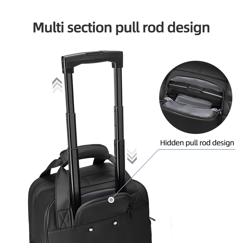 旅行用トロリービジネスバックパック、男性用ホイール付きバック - Foldable Rolling Luggage Bag のレビューと価格