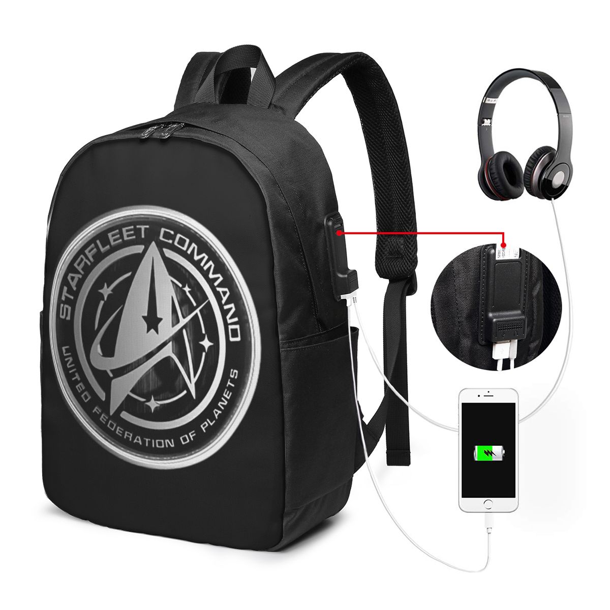 スタートレック SF テレビシリーズ バックパック トラベル - Backpacks のレビューと価格
