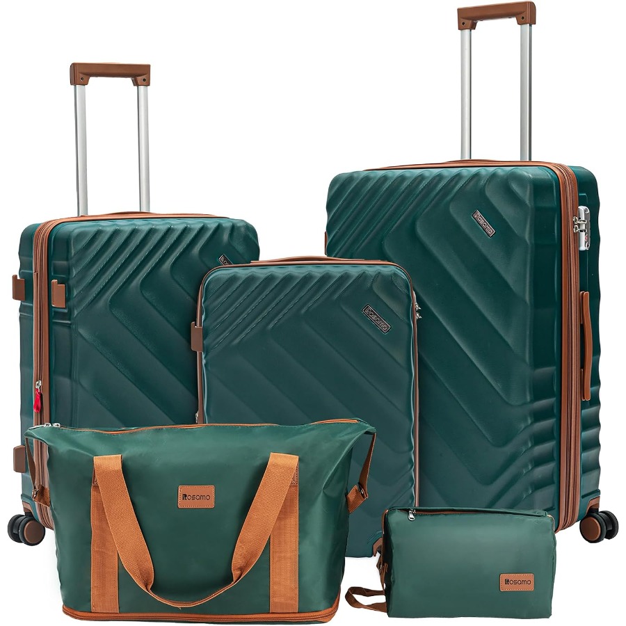 5点セットのハードシェル拡張式スーツケース、航空会社が認める - Expandable Hard Shell Luggage Set のレビューと価格