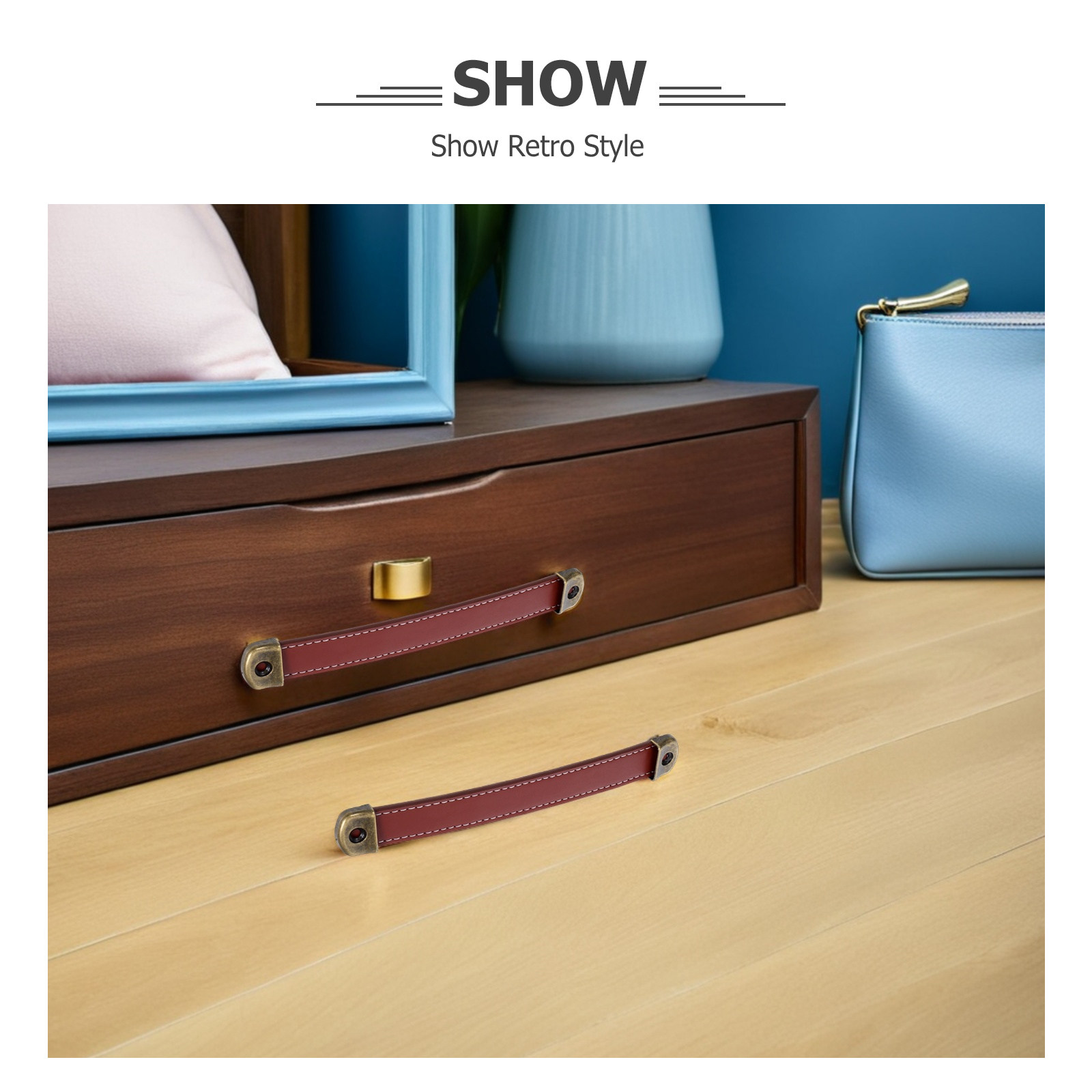 2個入りレトロPUキャビネットプルハンドル、ヴィンテージスタ - Retro Vintage Trunk Suitcase のレビューと価格