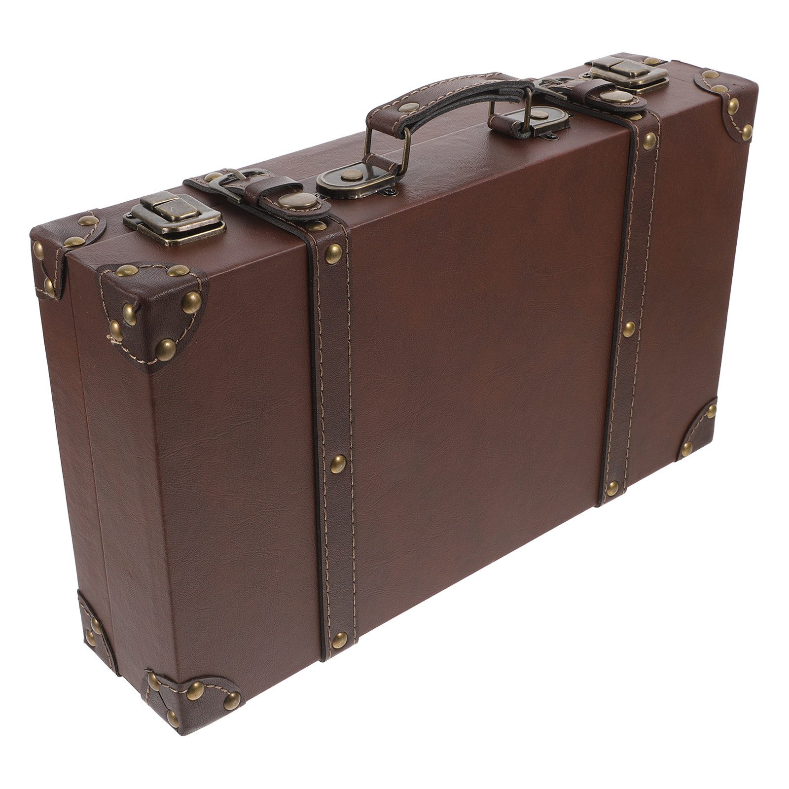 ヴィンテージ風スーツケース。英国スタイルで、レトロな装飾が施 - Retro Vintage Trunk Suitcase のレビューと価格